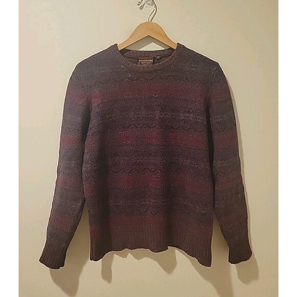 Vintage Ralph Lauren Chaps Men's M Sweater 100% Shetland Wool Grandpa Fisherman - Picture 1 of 6